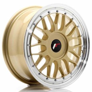 JR Wheels JR23 16×7 ET20-45 BLANK Gold w/Machined Lip