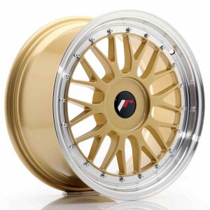 JR Wheels JR23 17×8 ET20-45 BLANK Gold w/Machined Lip