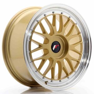 JR Wheels JR23 18×8 ET30-45 BLANK Gold w/Machined Lip