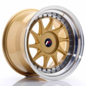 JR Wheels JR26 17×10 ET20-25 BLANK Gold w/Machined Lip