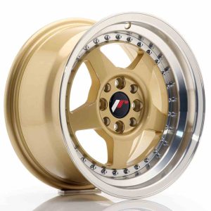 JR Wheels JR6 15×8 ET25 4×100/108 Gold w/Machined Lip