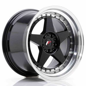 JR Wheels JR6 18×10,5 ET25 5×114,3/120 Glossy Black w/Machined Lip
