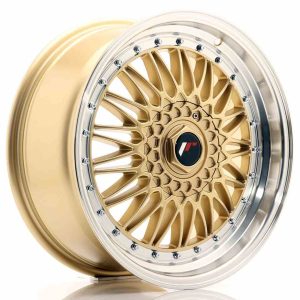 JR Wheels JR9 18×8 ET35-40 BLANK Gold w/Machined Lip