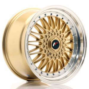 JR Wheels JR9 18×9 ET20-40 BLANK Gold w/Machined Lip